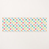 Buntes Zahn-Muster Yogamatte (Vorderseite (Horizontal))