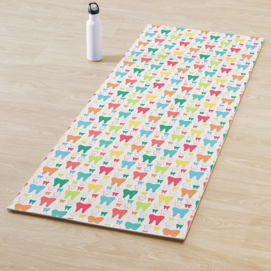 Buntes Zahn-Muster Yogamatte (Beispiel)