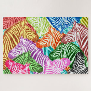 buntes Zebras-Rätsel Puzzle