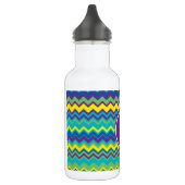 Buntes Zickzack Muster mit Monogramm Trinkflasche (Links)