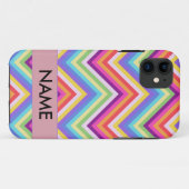 Buntes Zickzack Muster-personalisierter Fall Case-Mate iPhone Hülle (Rückseite (Horizontal))