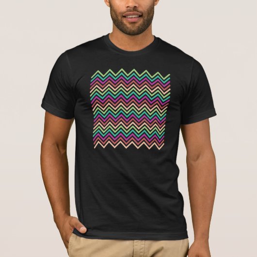 Buntes Zickzack T-Shirt (Vorderseite)