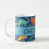 Buntes zu personifizieren Dinosaurier-Muster Kaffeetasse (Links)