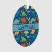 Buntes zu personifizieren Dinosaurier-Muster Ornament (Vorderseite)