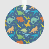 Buntes zu personifizieren Dinosaurier-Muster Ornament (Rückseite)