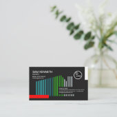 Buntes Zuhause-strukturelle Linien Ingenieur Visitenkarte (Stehend Vorderseite)