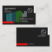 Buntes Zuhause-strukturelle Linien Ingenieur Visitenkarte (Vorne/Hinten)