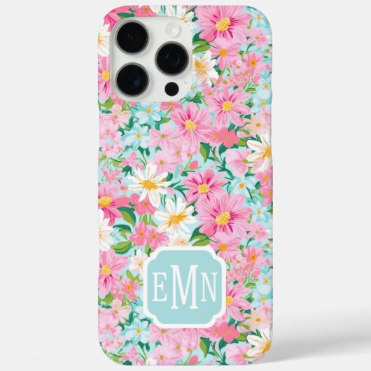 Buntgarten mit Monogramm Case-Mate iPhone Hülle (Rückseite)