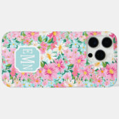 Buntgarten mit Monogramm Case-Mate iPhone Hülle (Rückseite (Horizontal))