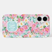 Buntgarten mit Monogramm Case-Mate iPhone Hülle (Rückseite (Horizontal))