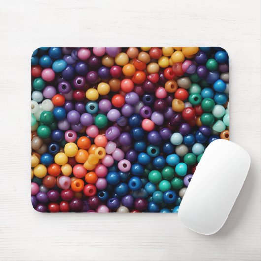 BUNTGEFÄRBTE KUNSTSTOFFPERLEN MOUSEPAD (Mit Mouse)