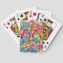 BUNTGEFÄRBTE SOMMER-SANDALEN SPIELKARTEN