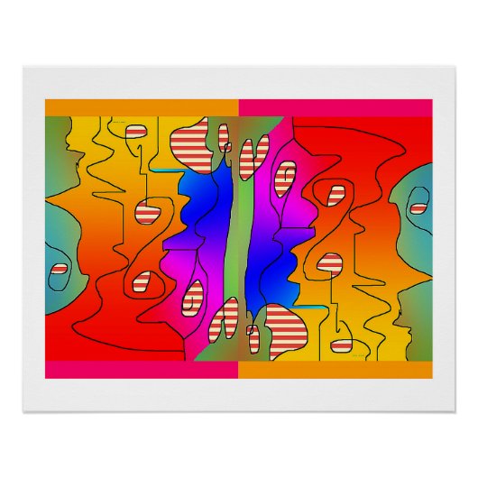 Buntgemischte Wandkunst Poster Kunst (Vorderseite)