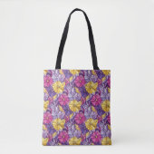Buntglas abstrakt Lila Gelb Rosa Tasche (Vorderseite)