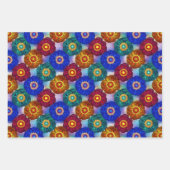 Buntglas abstrakt Rot Grün Blau Orange Geschenkpapier Set (Vorderseite)