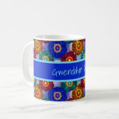 Buntglas abstrakt Rot Grün Blau Orange Kaffeetasse (Vorderseite Links)