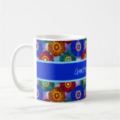 Buntglas abstrakt Rot Grün Blau Orange Kaffeetasse (Links)