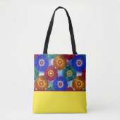 Buntglas abstrakt Rot Grün Blau Orange Tasche (Vorderseite)