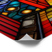 Buntglas-Abtei Digitale Kunst Poster (Ecke)