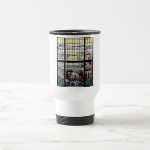 Buntglas Art Nouveau Meeresszene Reisebecher