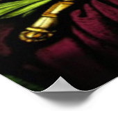 Buntglas aus dem 19. Jahrhundert St. Barbara Poster (Ecke)