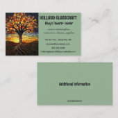 Buntglas-Baum Geschäftskarte Visitenkarte (Vorne/Hinten)