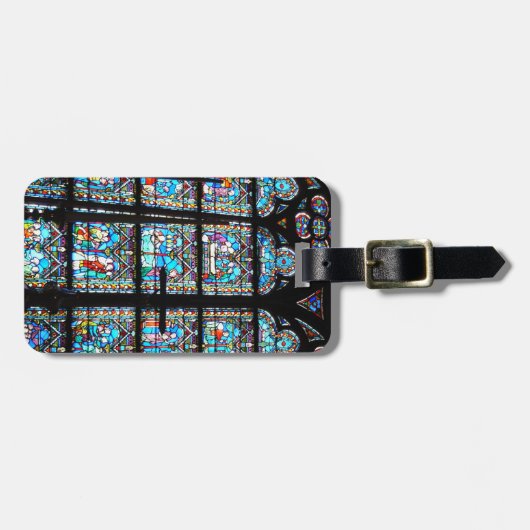 Buntglas bei Notre Dame Gepäckanhänger (Vorderseite horizontal)