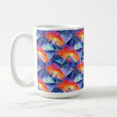 Buntglas-Berg-Aquarell-Geburtstagsgeschenk Kaffeetasse (Links)