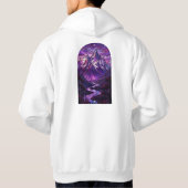 Buntglas-Berg-Kapuzenpullover Hoodie (Rückseite)