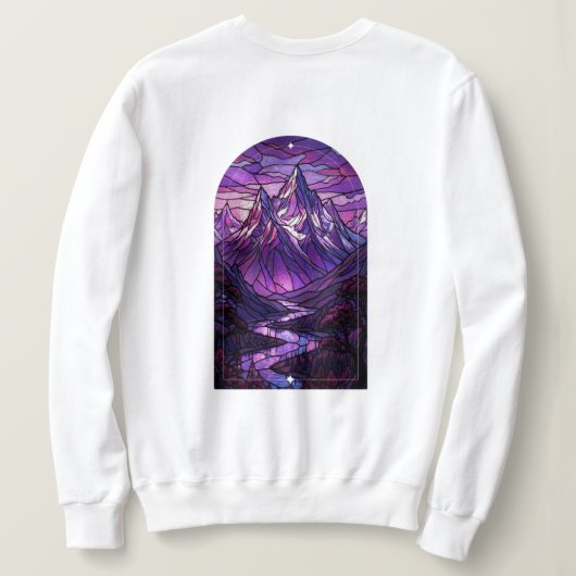 Buntglas-Berg-Sweatshirt Sweatshirt (Design Rückseite)
