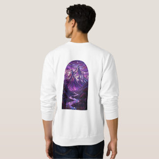Buntglas-Berg-Sweatshirt Sweatshirt