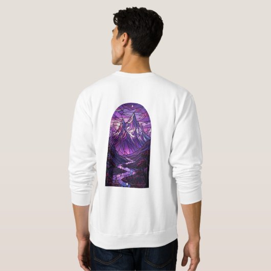 Buntglas-Berg-Sweatshirt Sweatshirt (Schwarz voll)