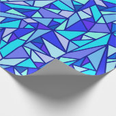 Buntglas Blau Geschenkpapier (Ecke)