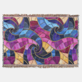 Buntglas Blau Lila Design Decke