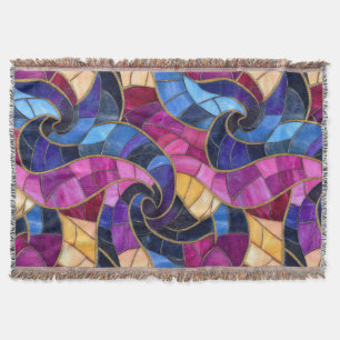 Buntglas Blau Lila Design Decke