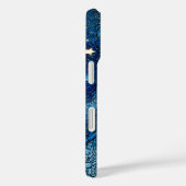Buntglas Blau Silber Mond Case-Mate iPhone Hülle (Rückseite / Rechts)