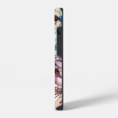 Buntglas-Blume  iPhone Hülle (Linke Seite)