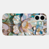 Buntglas-Blumen-iPhone-Hülle Pastell Luxus Case-Mate iPhone Hülle (Rückseite (Horizontal))
