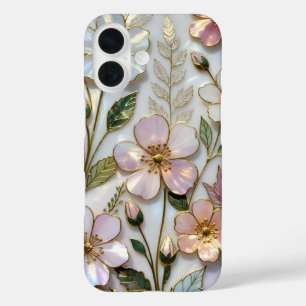 Buntglas-Blumen-iPhone-Hülle Pastellblumen iPhone 16 Hülle