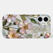 Buntglas-Blumen-iPhone-Hülle Pastellblumen Case-Mate iPhone Hülle (Rückseite (Horizontal))