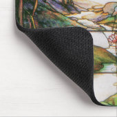 Buntglas-Blumen-Mauspad Mousepad (Ecke)