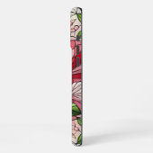 Buntglas-Blumen Valentinstag iPhone Hülle (Linke Seite)