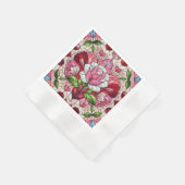 Buntglas-Blumen Valentinstag Serviette (Ecke)