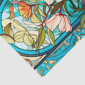 Buntglas-Blumenbogen Art Nouveau Seidenpapier (Ausschnitt)