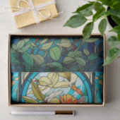 Buntglas-Blumenbogen Art Nouveau Seidenpapier (Geschenk)