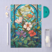 Buntglas-Blumenbogen Art Nouveau Seidenpapier (Handwerk)