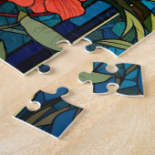 Buntglas-Blumenbogen im Jugendstil-Puzzle Puzzle (Seite)