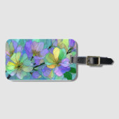 Buntglas-Blumenkunst Pastell-Accessoire Gepäckanhänger (Vorderseite (Horizontal))