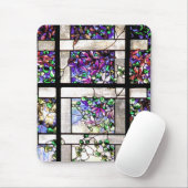 Buntglas BlumenMousepad Mousepad (Mit Mouse)