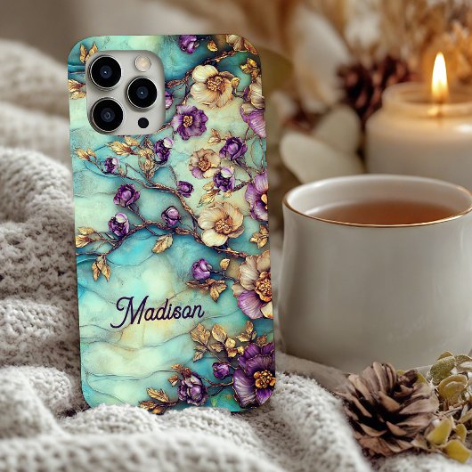 Buntglas-Blumenmuster  Case-Mate iPhone Hülle